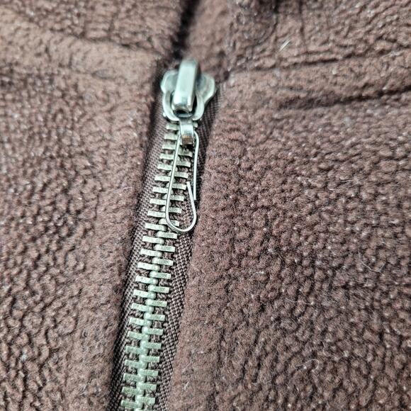 Faded Glory Brown Embroidered Front Zip Fleece Hoodie size L/XL - Picture 8 of 11